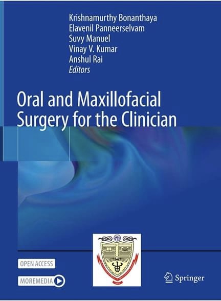 A book cover with the title oral and maxillofacial surgery for the clinician.