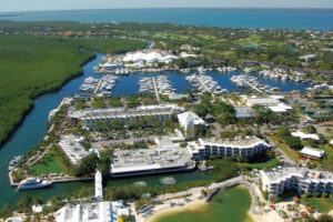 A view of the marina from above.